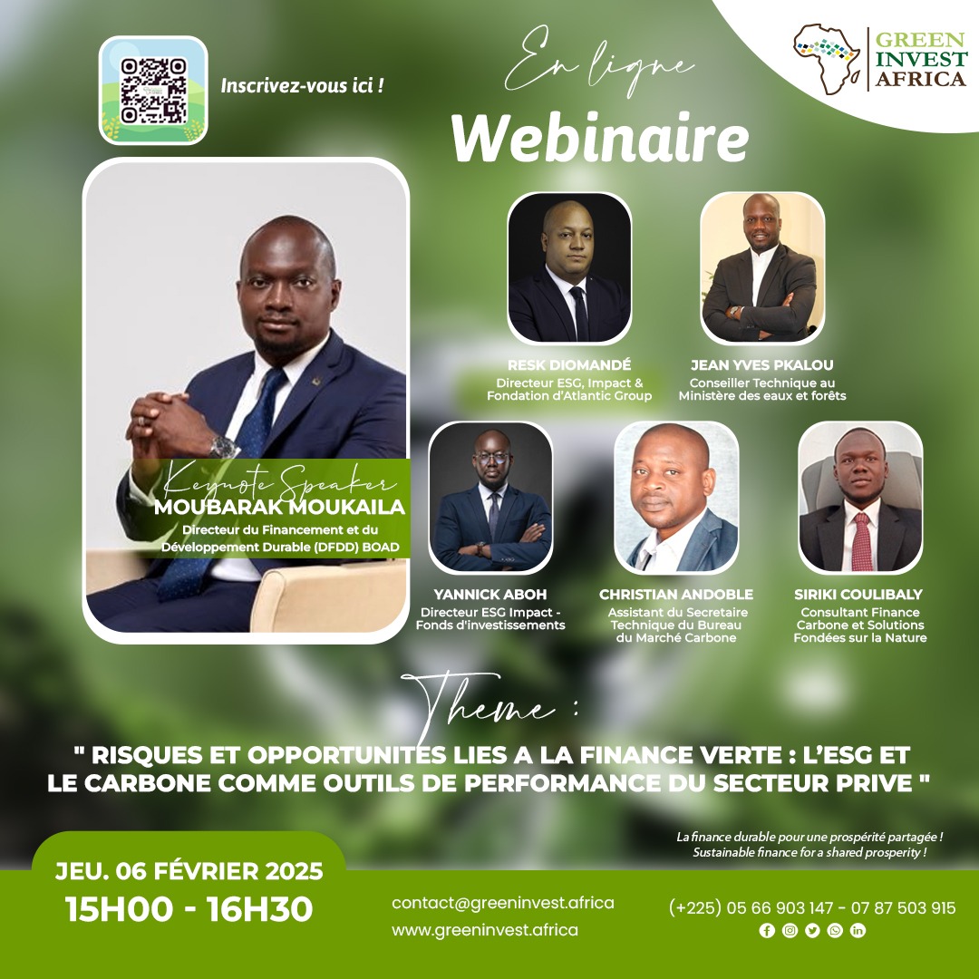 Webinaire Green Invest Africa